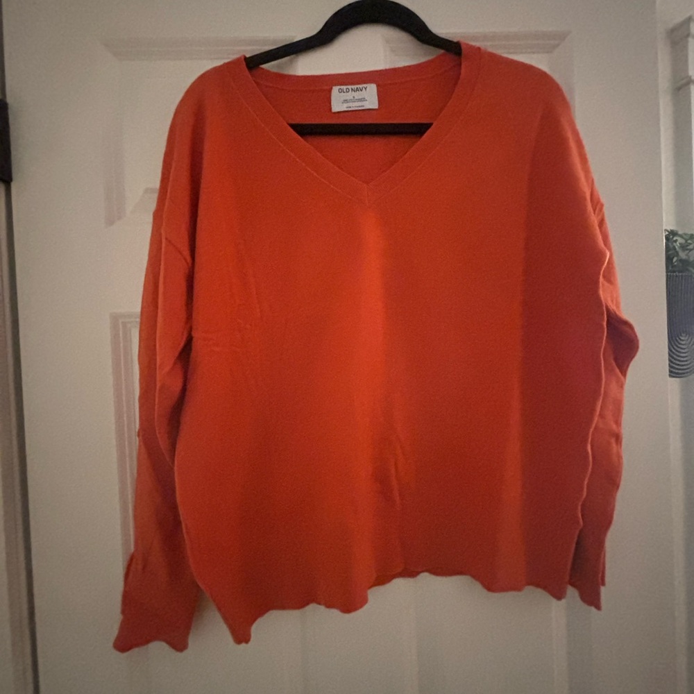 Old Navy Vibrant Orange Knit Top